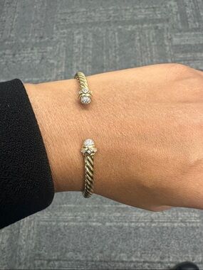 David Yurman Renessaince Oval cablespiral bracelet in 18k yellow gold 4.5mm